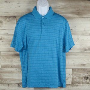 Haggar* Men's Short Sleeve Polo‎ Golf Straight Hem Pullover Shirt~ Size Large